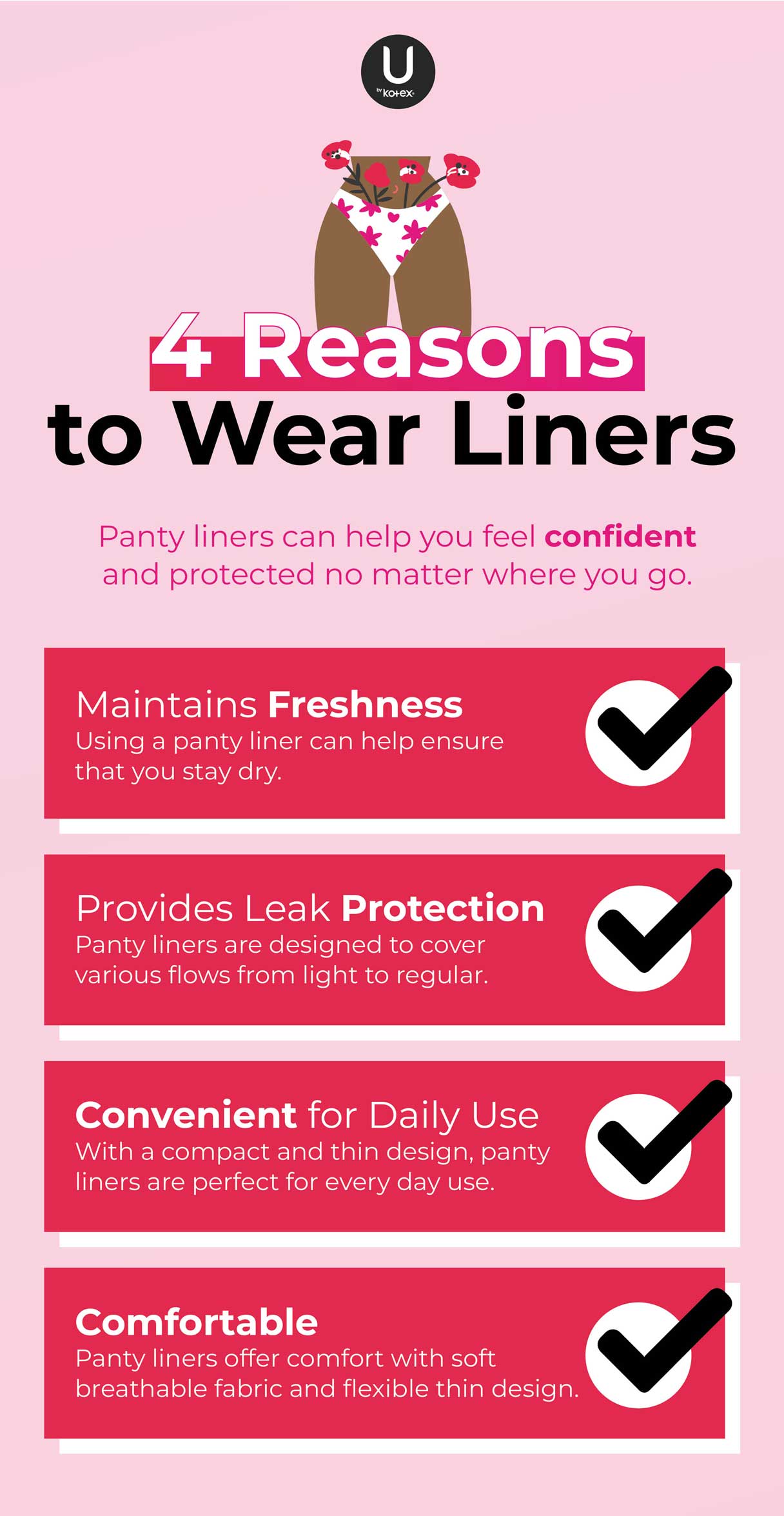 reasons to wear a panty liner infographic